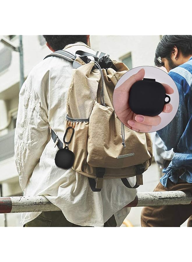 Goodern Compatible With Silicone Case For Samsung Galaxy Buds 2 Pro Galaxy Buds 2 Galaxy Buds Pro Galaxy Buds Live Case Shockproof Protective Cover With Keychain For Galaxy Earbuds Accessories Black - Image 4