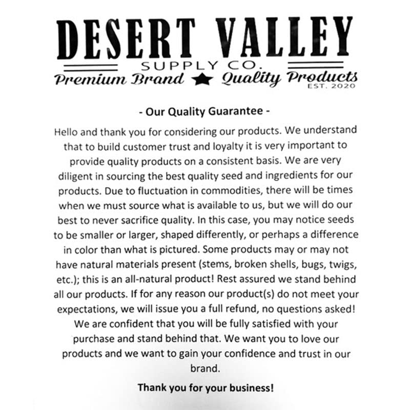 Desert Valley Safflower Seed, All Natural, Non-GMO Premium Wild Bird Food for Cardinals, Jays, Doves and More (10 Pounds) - Image 5