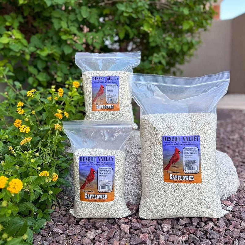 Desert Valley Safflower Seed, All Natural, Non-GMO Premium Wild Bird Food for Cardinals, Jays, Doves and More (10 Pounds) - Image 3