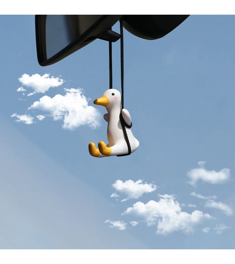 Swing Duck Eyes Animal Theme Car Hanging Pendant For Rearview Mirror Decoration Cute Ducks - Image 1