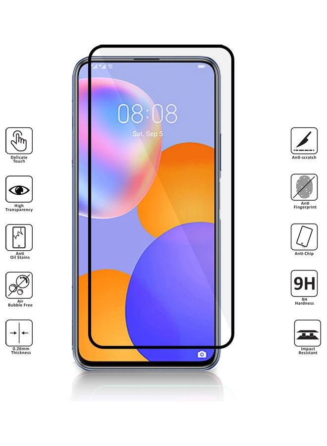 واقي شاشة من الزجاج المقوى لهاتف هواوي Y9a أسود / شفاف - Image 3