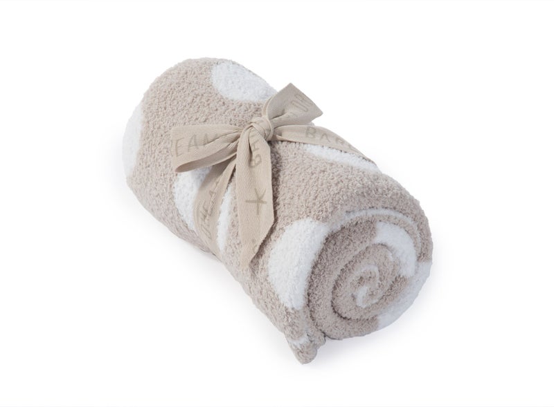 Barefoot dreams بطانية استقبال بارفوت دريمز® كوزي شيك دريم®، حجر-أبيض، دوائر، مقاس واحد - Image 2