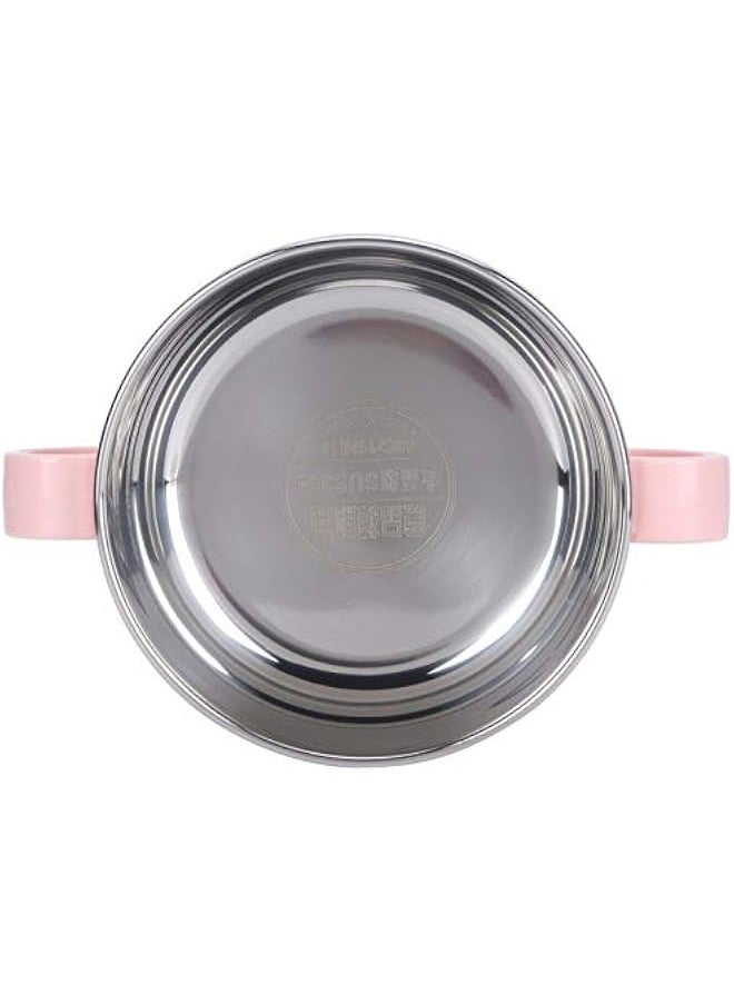 Generic - 304 Stainless Steel Toddler Bowl, Double Layer Heat Insulation Cartoon Bowl with Lid and Handles Feeding Tableware Dishes Bowl() - Image 1