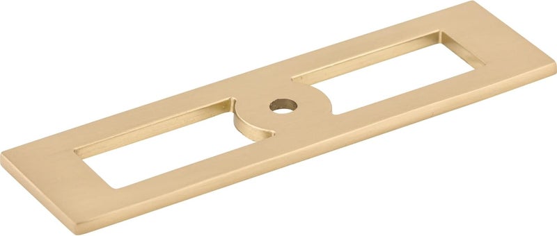 Top Knobs TK922BSN TK922 Hollin 3-3/4 Inch Center to Center Backplate for Cabinet Knobs from The Lynwood Series - Image 2