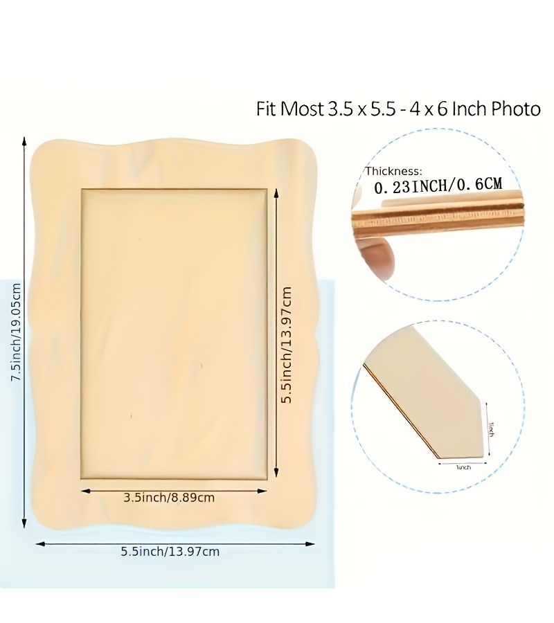 مجموعة إطارات الصور للرسم اليدوي DIY، تحتوي على 22 قطعة من أدوات الحرف اليدوية، مع إطارات خشبية غير مكتملة، وأقلام تلوين مائية صغيرة، وملصقات من الألماس البلوري لتزيين المنزل. - Image 3