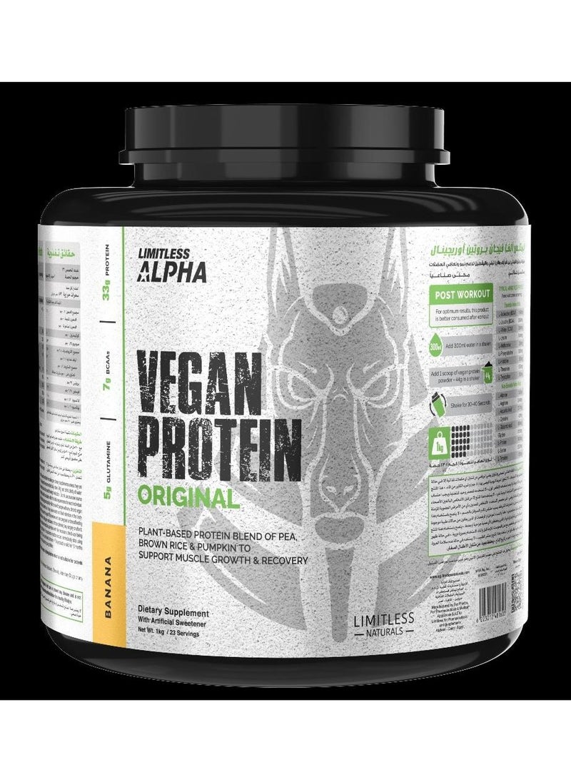 LIMITLESS Limitless Alpha Vegan Protein Banana - 23 Servings 