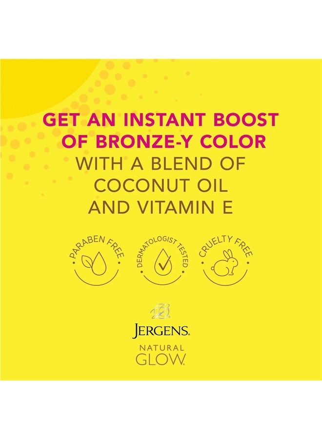 Jergens Natural Glow Instant Sun Self Tanner Lotion + Bronzer, Sunless Tanning Deep Bronze for a Natural-Looking Tan, 6 Ounce - Image 3