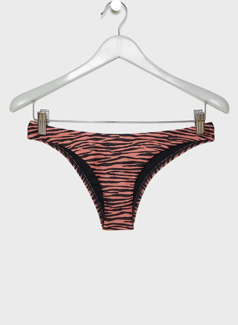 TOPSHOP Zebra Print Bikini Bottom