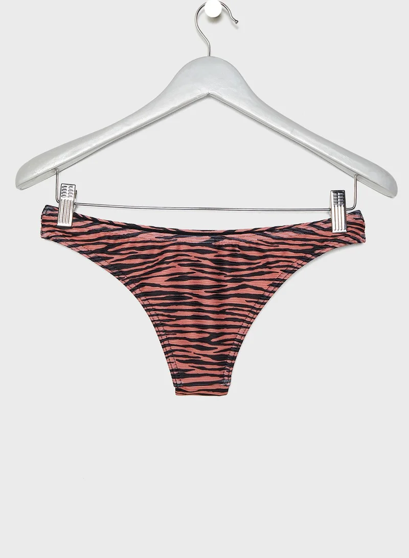 TOPSHOP Zebra Print Bikini Bottom