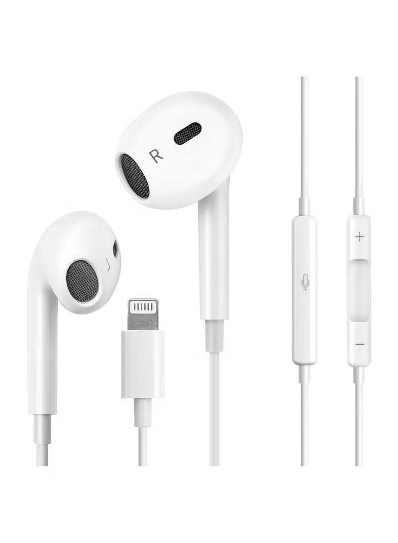 Liboer High-Quality Wired Earphones with Lightning Connector (No need to connect to Bluetooth - just plug and play) - Image 1