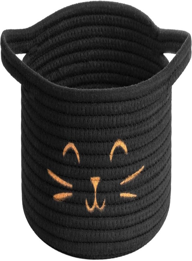 ALBY® Decor Basket, Nursery Basket for Baby Clothes, Toys, Laundry, Blanket, Cute Animal Storage Box, Large Woven Gift for Kids, Baby Showers- (BLACK, 13.8" W x 6" H) - Image 1