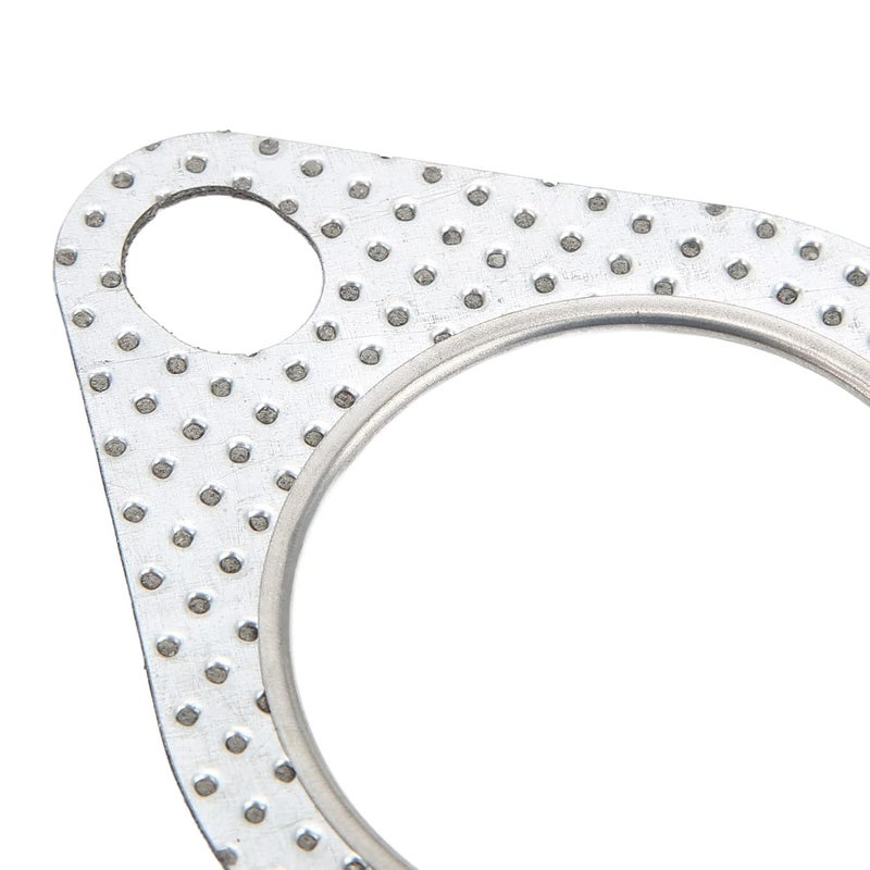 EVTSCAN Exhaust Pipe Flange Gasket,1.75in Exhaust Pipe Flange Gasket 2 Bolts Perforated Steel Universal for Turbo Elbows Down Pipes - Image 3