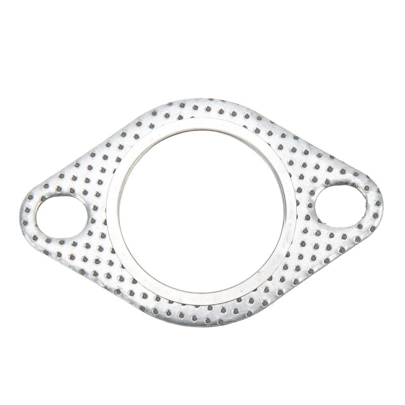 EVTSCAN Exhaust Pipe Flange Gasket,1.75in Exhaust Pipe Flange Gasket 2 Bolts Perforated Steel Universal for Turbo Elbows Down Pipes - Image 1