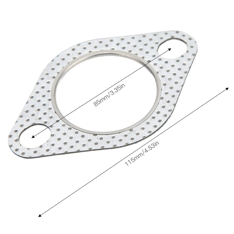 EVTSCAN Exhaust Pipe Flange Gasket,1.75in Exhaust Pipe Flange Gasket 2 Bolts Perforated Steel Universal for Turbo Elbows Down Pipes - Image 4