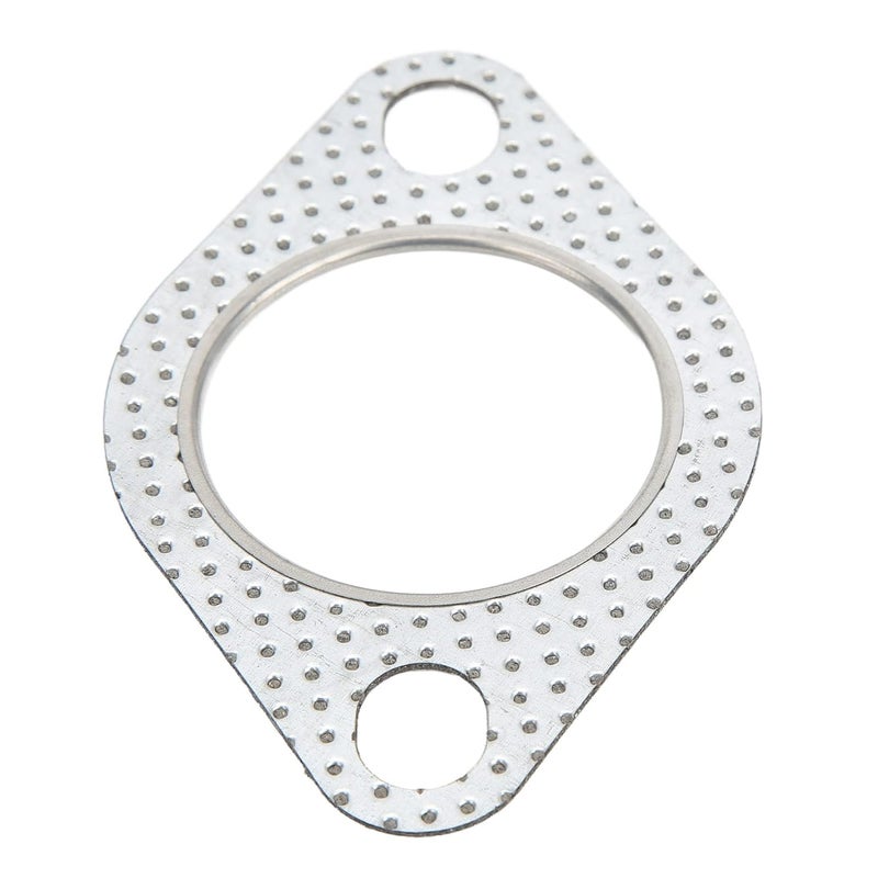 EVTSCAN Exhaust Pipe Flange Gasket,1.75in Exhaust Pipe Flange Gasket 2 Bolts Perforated Steel Universal for Turbo Elbows Down Pipes - Image 2