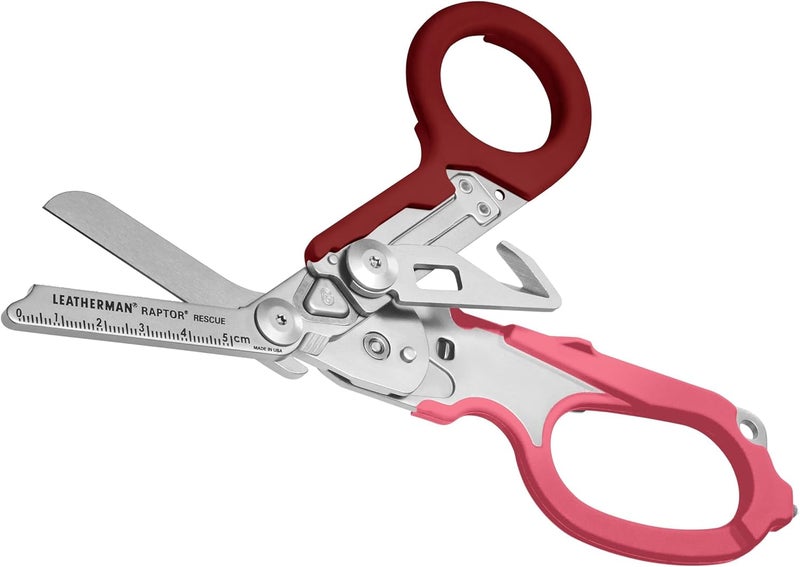 LEATHERMAN , Raptor Rescue, 6-in-1 Heavy-Duty Emergency/Trauma Shears with Carbide Glass Breaker & Strap Cutter, Made in the USA, RASPBERRY ROSE/UTILITY/BOX-DOM - Image 3