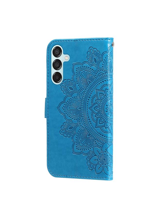 S-TOP Case For Samsung Galaxy M15 5G / F15 5G 7-petal Flowers Embossing Leather Phone Case - Image 3