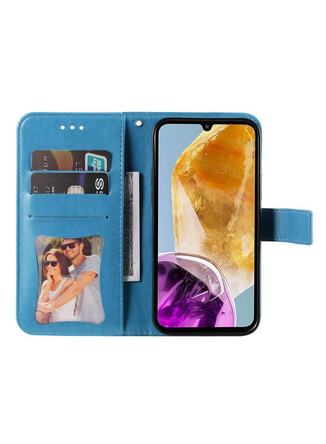 S-TOP Case For Samsung Galaxy M15 5G / F15 5G 7-petal Flowers Embossing Leather Phone Case - Image 4