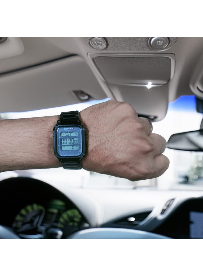 Elegant Digital Wrist Watch with Practical Design and Black Strap - Image 2