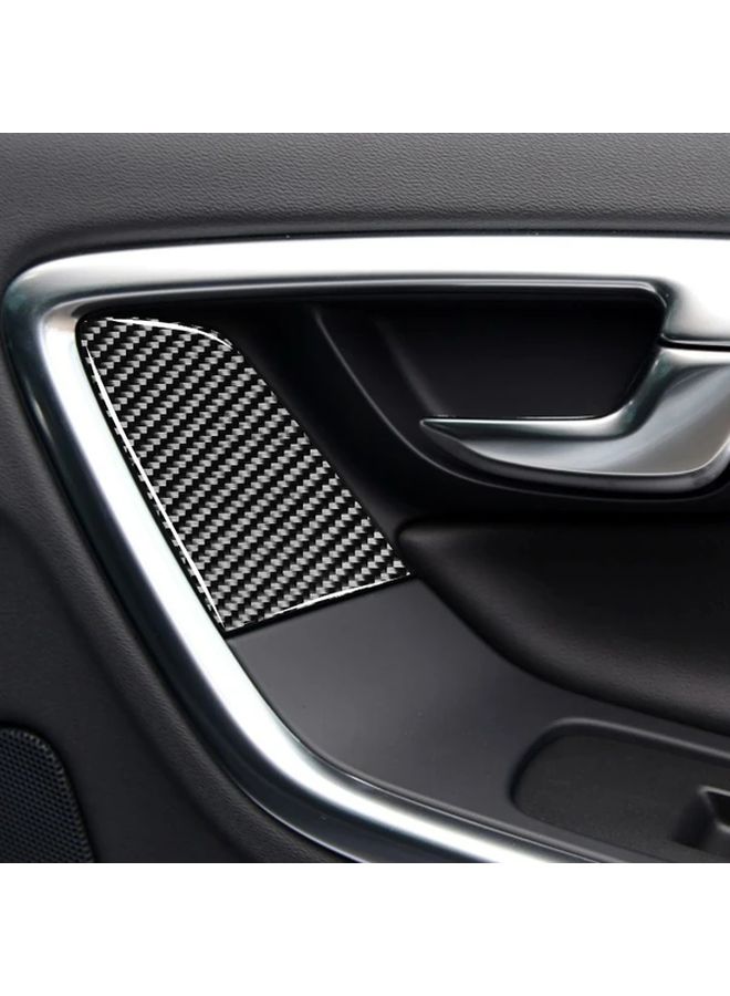 Carbon Fiber Door Lock Panel Cover Type B 1 Set 4 Pcs For Select Car Models - Image 5