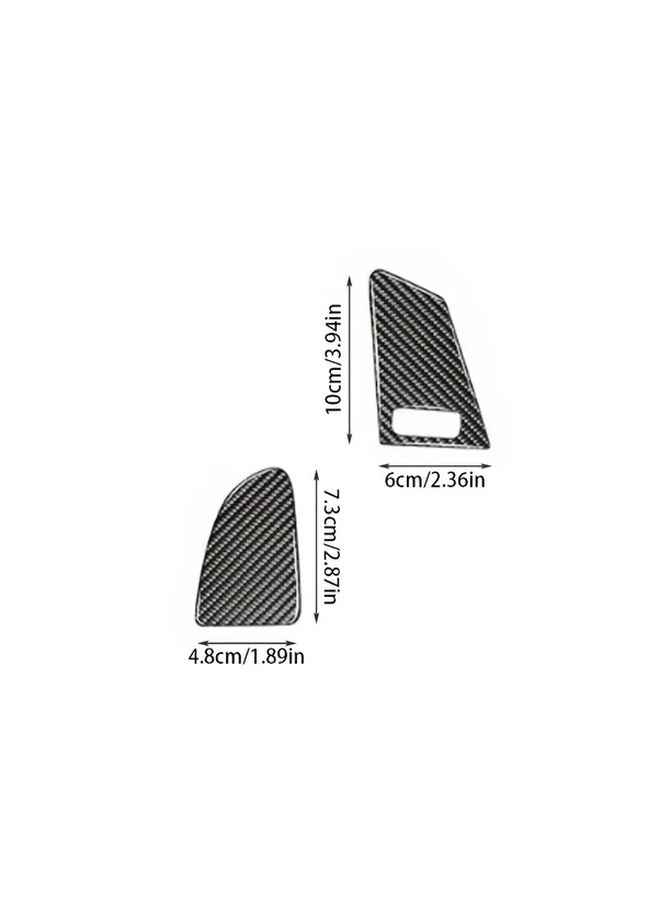 Carbon Fiber Door Lock Panel Cover Type B 1 Set 4 Pcs For Select Car Models - Image 2