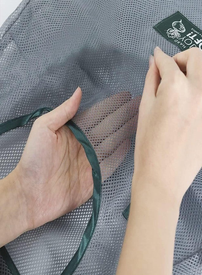 MVM Enterprise Reusable Mesh Bags for Fruit and Vegetable Hanging Storage, Kitchen Storage,Washable & Foldable Net Bags for Fruit Veggies Green Pepper or Garbage Bag (1 PCS) - Image 5