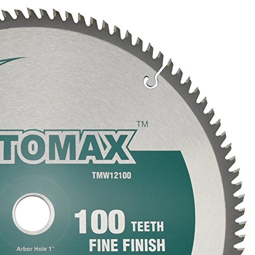 TOMAX 12-Inch 100 Tooth ATB Fine Finish Saw Blade with 1-Inch Arbor - Image 5