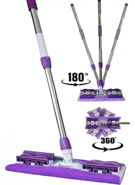 Stella Microfiber Mop with Clamp - Floor Wall Glass Cleaning Mop & Telescopic Mop Set with Clamp