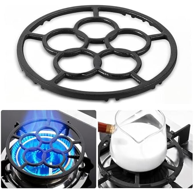 ELEPHANTBOAT Cast Iron Wok Support Ring Stovetop Stand Non Slip Gas Ring Reducer For Moka Pot Coffee Pot Small Saucepan Reducer Ring Holder Trivets - Image 2