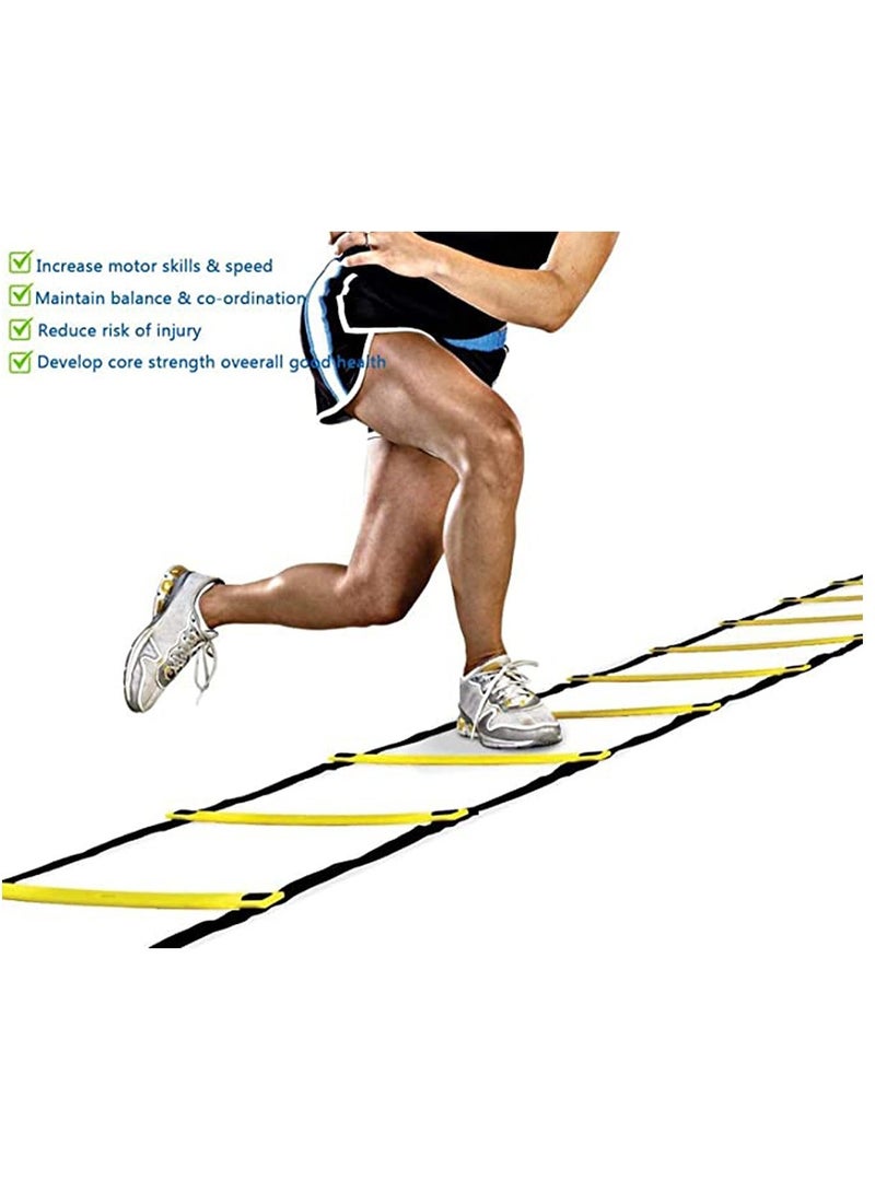 Generic Agility Ladder, 12 Rung Adjustable Speed Ladder Training Ladder Speed Training Equipment with Carry Bag, Football Flexibility Training Jumping Ladder  - Image 3