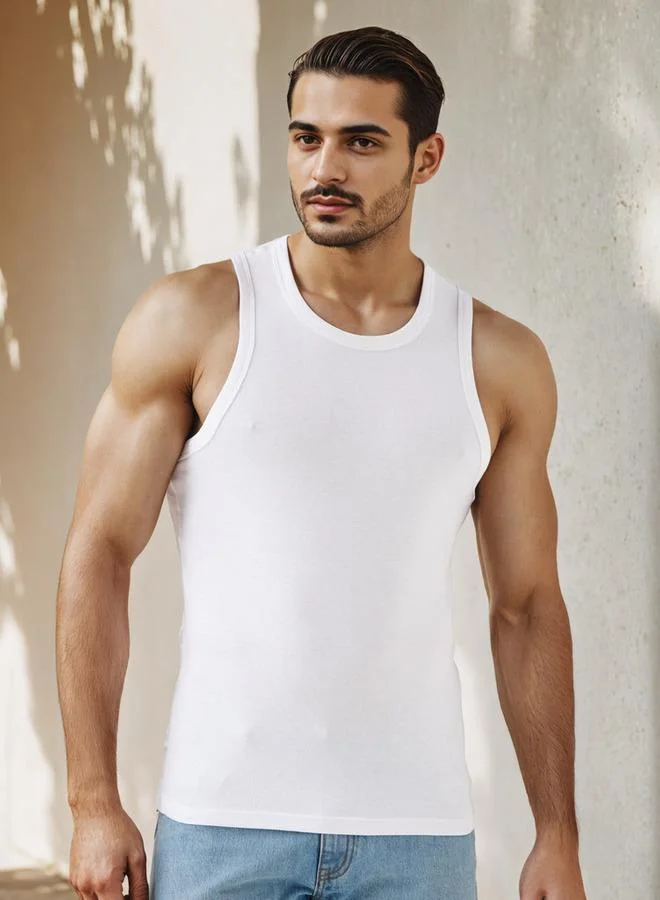 سبلاش فيڤ Men Ribbed Cotton Blend Vest