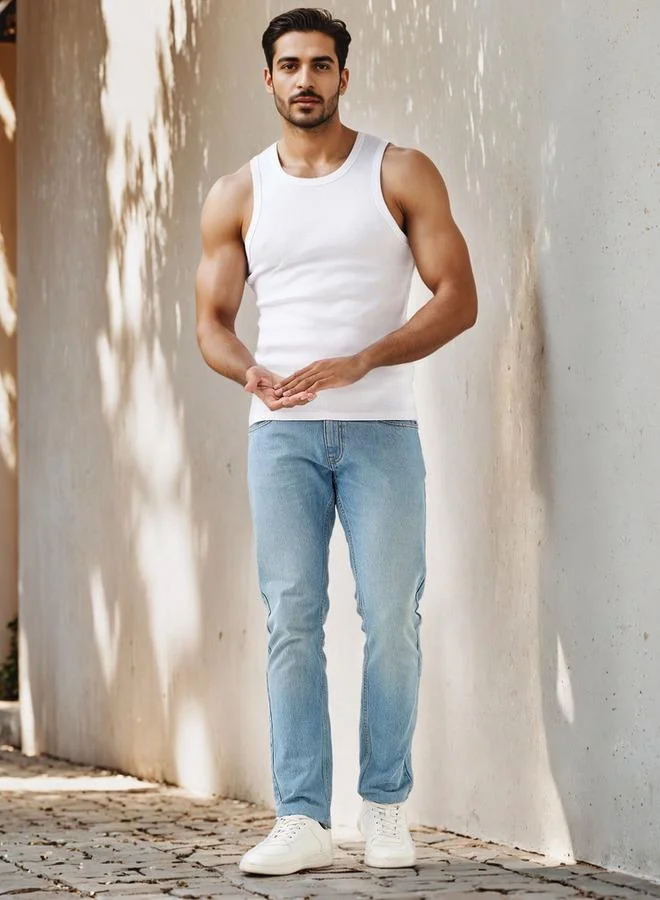 سبلاش فيڤ Men Ribbed Cotton Blend Vest