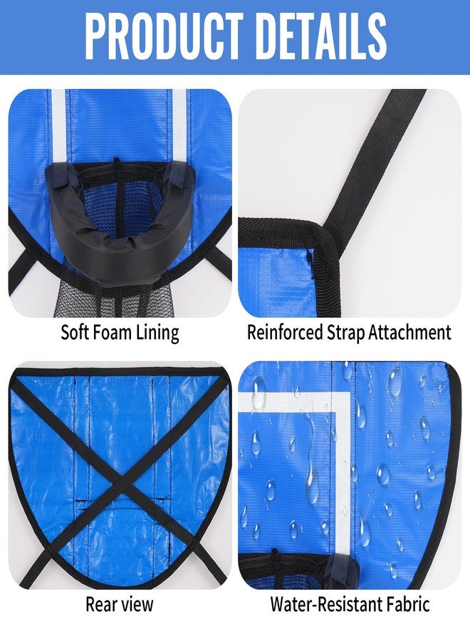 Hlimior Trampoline Basketball Hoop for Dunking with 4 Mini Balls and 1 Pump Durable Basketball Hoop for Trampoline Easy to Assemble with Universal Accessories (Blue) - Image 3