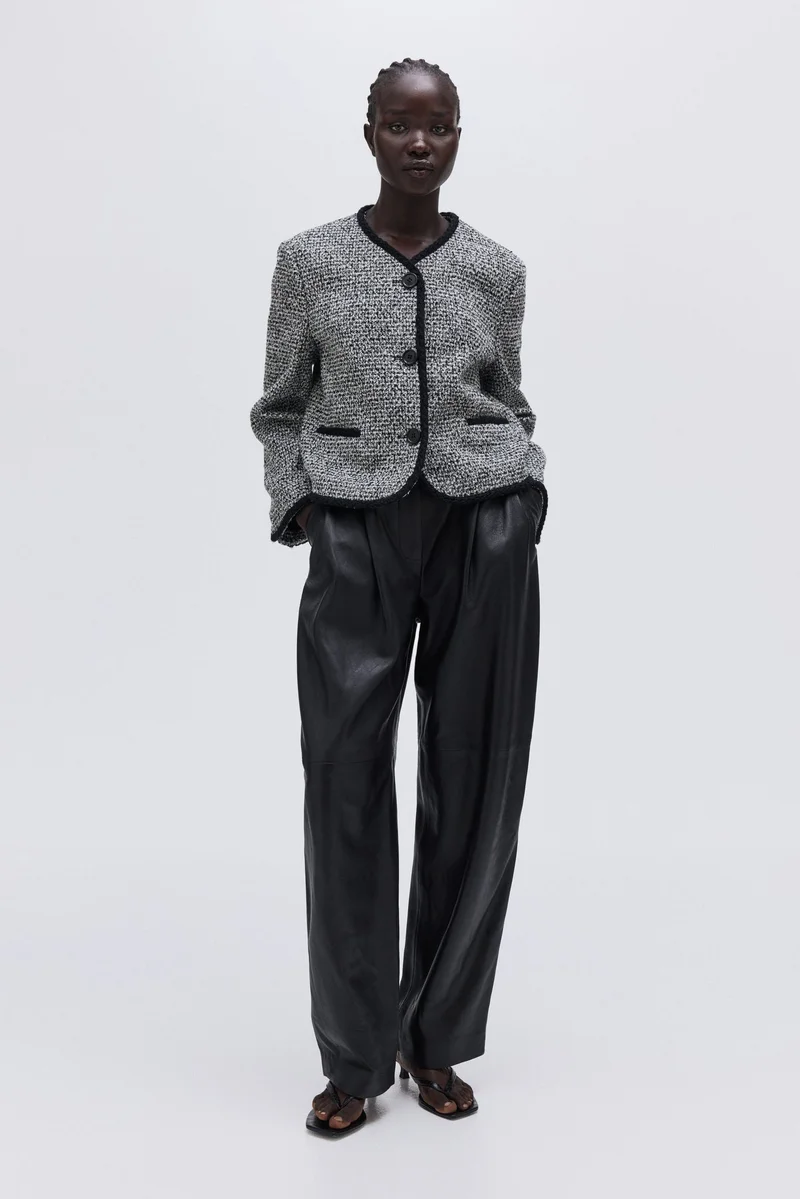 اتش اند ام جاكيت من نسيج بوكليه