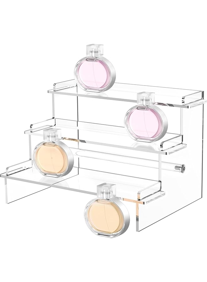 The Bros حامل عطور من 3 طبقات، حامل عرض أكريليك، حامل عرض شفاف، رف عطور لعرض الحلويات للحفلات، حامل شخصيات فنكو بوب، حامل كعك الكب كيك - Image 1