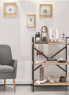 AGD Coffee Corner Table for Display and Storage, 3 Shelf Wood Side Table with Metal Frame Meets All Your Needs - Brown/Black  - Image 5