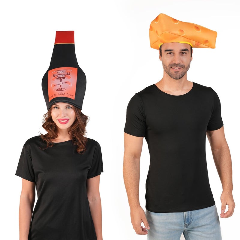 DSplay Adult Couples Cheese Hat Costume Cosplay Halloween Costumes - Image 4