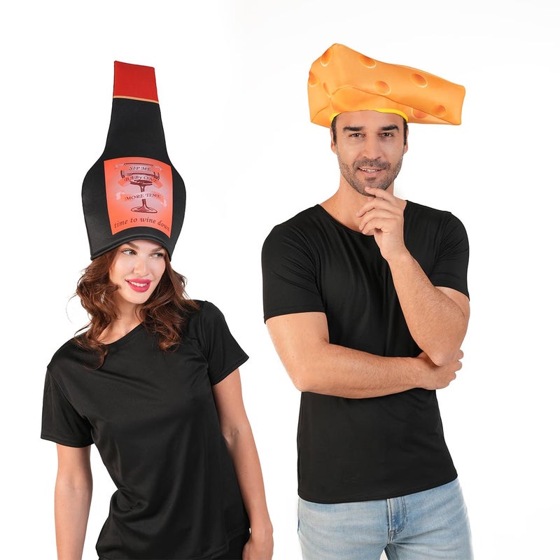 DSplay Adult Couples Cheese Hat Costume Cosplay Halloween Costumes - Image 5