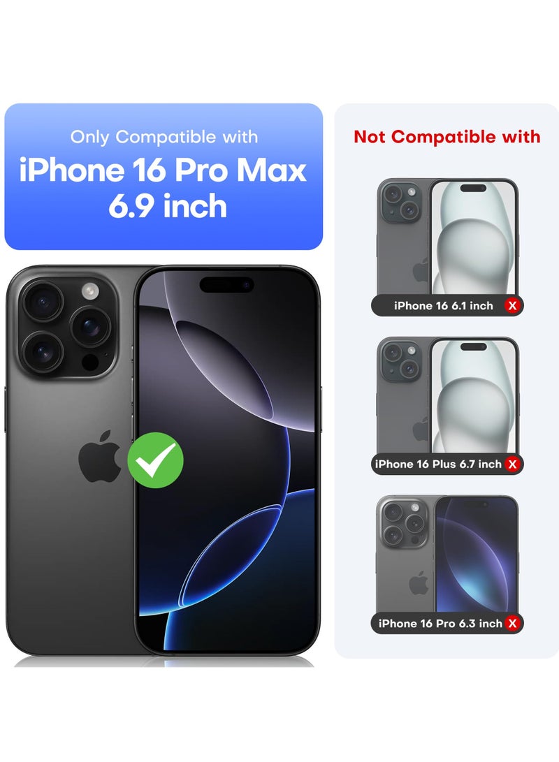 موبوسي حافظة iPhone 16 Pro Max [متوافقة مع MagSafe] [حماية كاملة من الصدمات] [مع واقي شاشة الخصوصية وواقي عدسة الكاميرا] حافظة هاتف مغناطيسية متينة وقوية مقاس 6.9 بوصة باللون الأسود.​ - Image 2