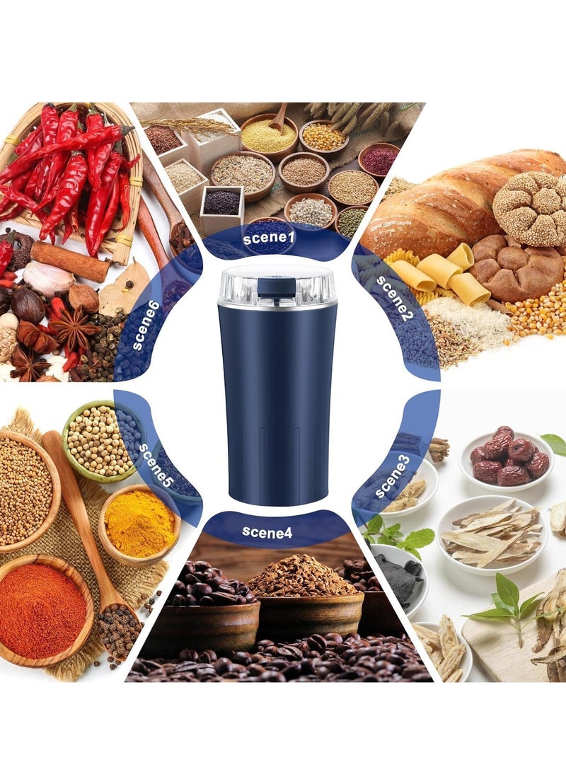 ELTRAZONE Electric Coffee Grinder 300W, Stainless Steel Blades Espresso Bean & Spice Grinder – Multifunctional Grinder for Coffee Beans, Spices, Herbs, Nuts – Powerful, Durable, and Compact  - Image 4