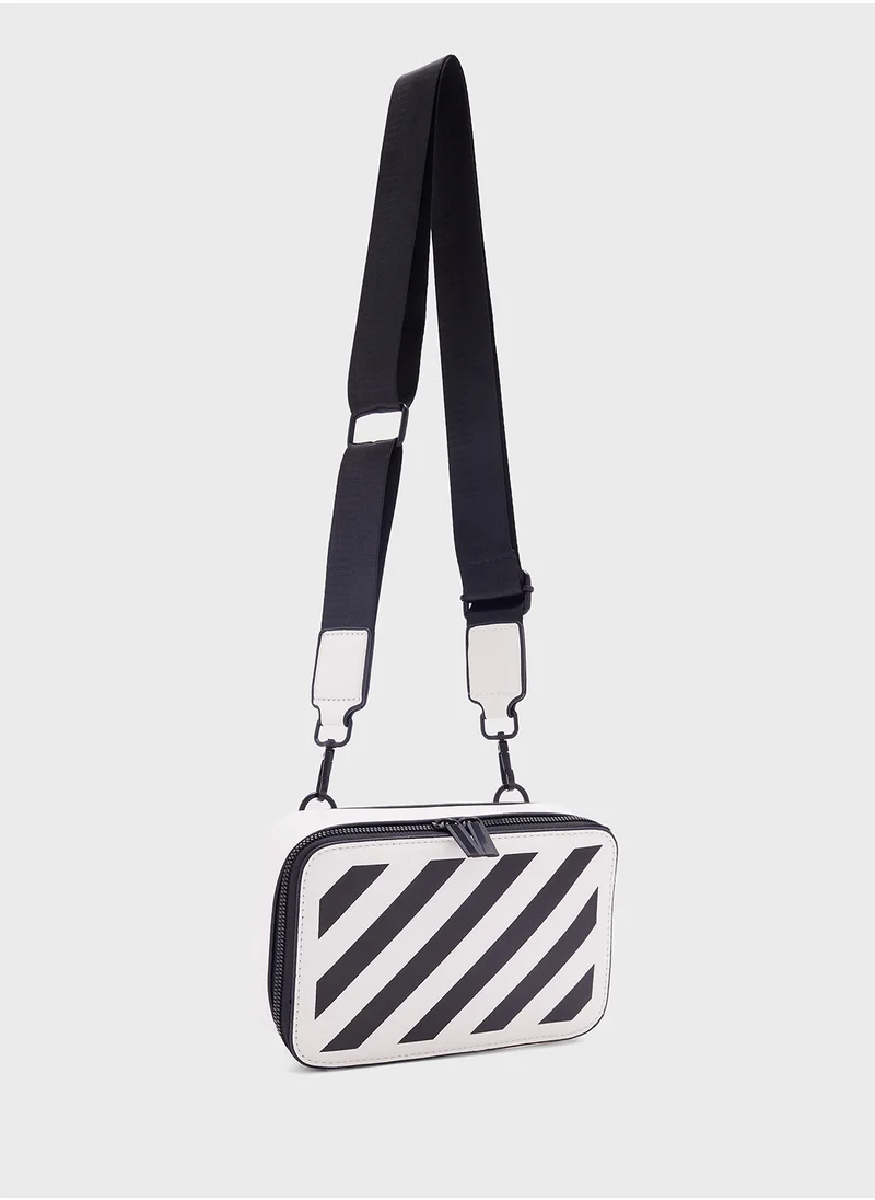 سفنتي فايف Cross Body Strip Detail Men'S Bag