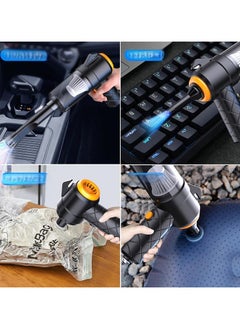 Healife Car vacuum cleaner, 6-in-1 cordless vacuum cleaner and air dust collector, suitable for cars, homes, offices, pets household and electronic device dust collector, keyboard cleaning vacuum cleaner.  - Image 3