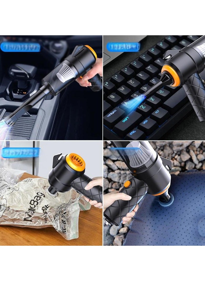 Healife Car vacuum cleaner, 6-in-1 cordless vacuum cleaner and air dust collector, suitable for cars, homes, offices, pets household and electronic device dust collector, keyboard cleaning vacuum cleaner.  - Image 3
