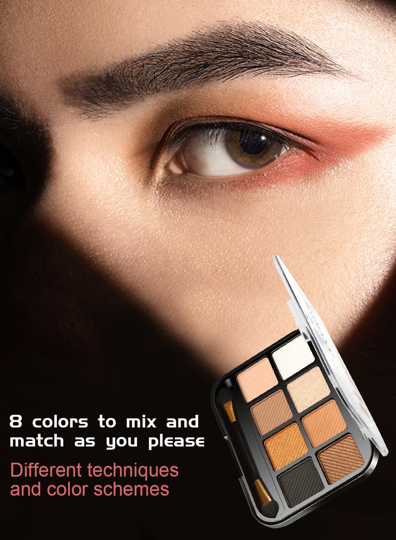 SEVENCOOL Eyeshadow Palette - Contouring Eye Shadows - 8 Perfectly Paired Shades - Dual-Tip Applicator - Image 5