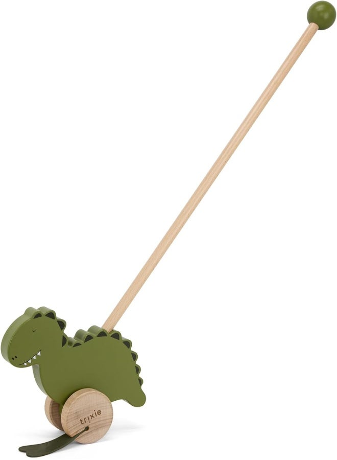 Trixie Wooden Push Toy Mr. Dino - Eco-Friendly Toddler Walking Aid - Image 1