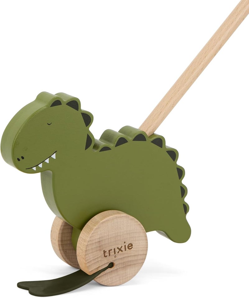 Trixie Wooden Push Toy Mr. Dino - Eco-Friendly Toddler Walking Aid - Image 2