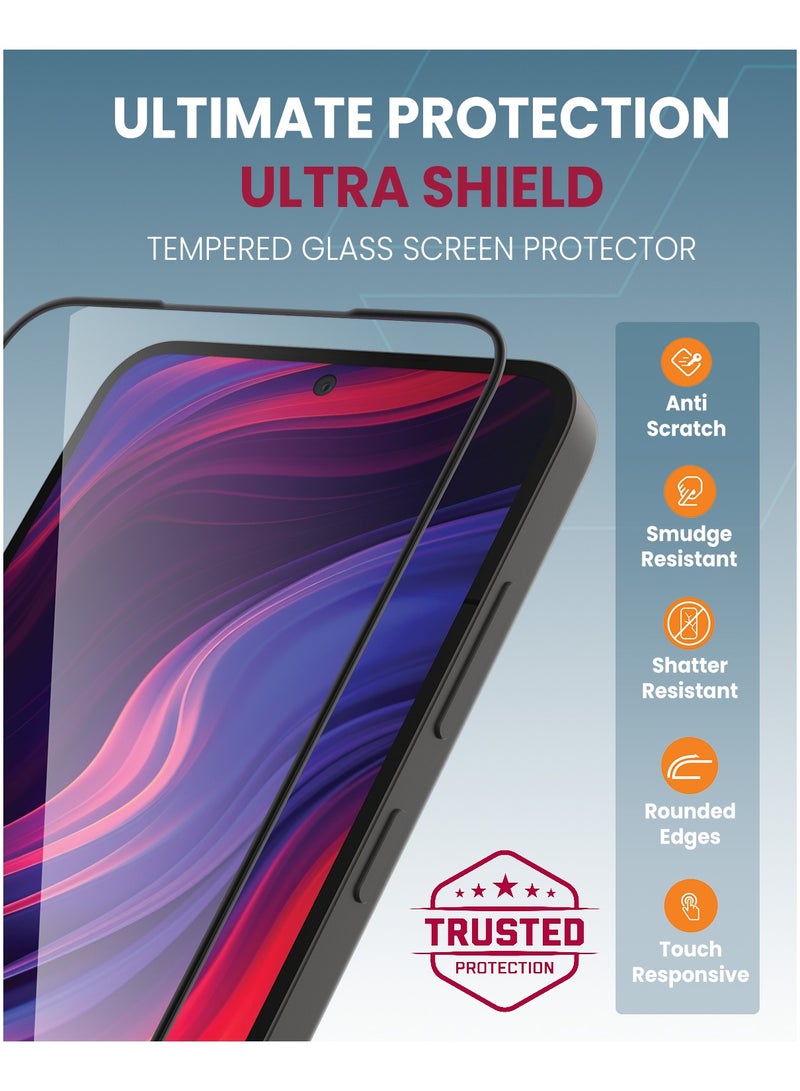 Moxedo Ultra Shield Tempered Glass Screen Protector HD Clear 9H Hardness Full Coverage with Auto-Align Easy Applicator for Samsung Galaxy S25 Plus - Image 2