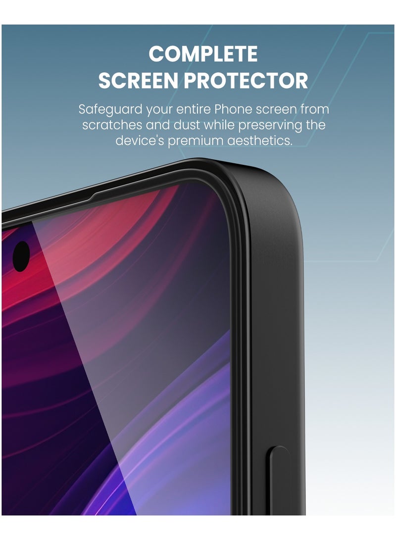 Moxedo Ultra Shield Tempered Glass Screen Protector HD Clear 9H Hardness Full Coverage with Auto-Align Easy Applicator for Samsung Galaxy S25 Plus - Image 3