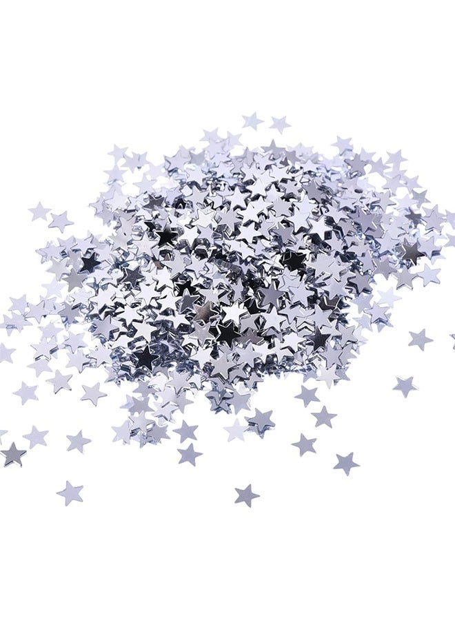 Confetti Glitter ، 4000 قطعة 30 غرام من البلاستيك نجمة الترتر Confetti Sparkly ، وتستخدم لتزيين الأظافر وعيد الميلاد الطرف اللوازم ، والفضة - Image 1