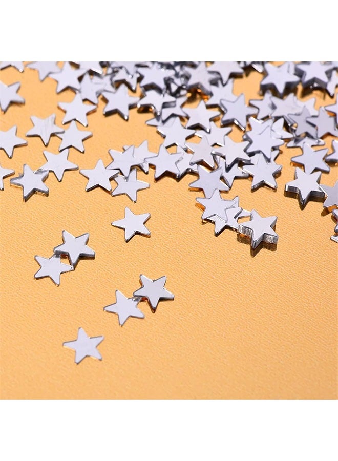 Confetti Glitter ، 4000 قطعة 30 غرام من البلاستيك نجمة الترتر Confetti Sparkly ، وتستخدم لتزيين الأظافر وعيد الميلاد الطرف اللوازم ، والفضة - Image 5